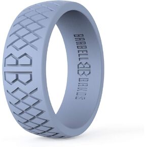 Barbell Bands Silicone Ring For Men | Premium Rubber Wedding Band | Perfect for Tactical Jobs, Weightlifting, Active Lifestyle in Kuwait