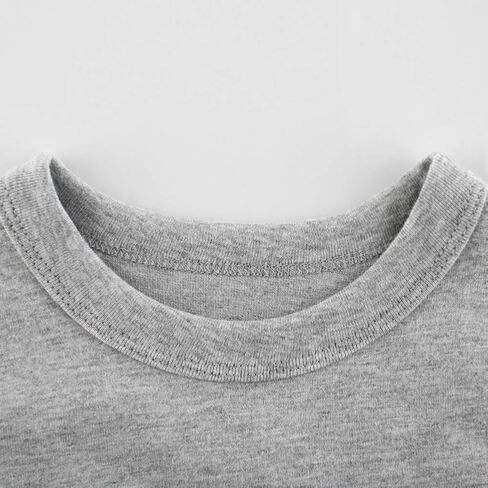 ILAVSUN Girl Boy Long Sleeve T-Shirts - 3 Pieces Unisex Casual Solid Tee Shirt Crew Neck Cotton Tshirt Top in Kuwait