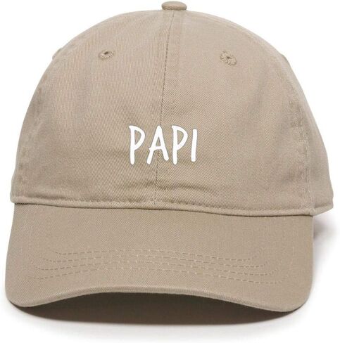 Papi Daddy Baseball Cap, Embroidered Dad Hat, Unstructured Six Panel, Adjustable Strap (Multiple Colors) in Saudi Arabia