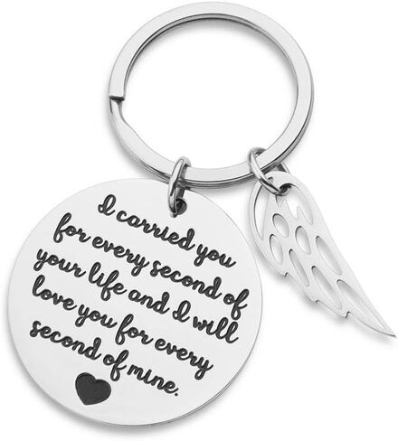 سلسلة مفاتيح تذكارية هدية تذكارية لذكرى فقدان الطفل الرضيع طفل رضيع تذكار لحملها كل ثانية من حياتك وسوف أحبك كل ثانية من ماين سحر المجوهرات المتعاطف G in Kuwait