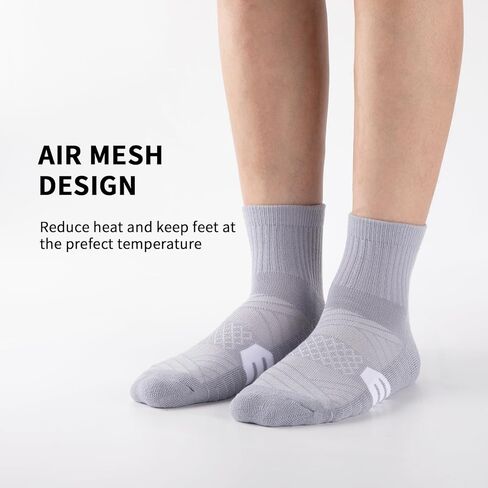 جوارب رياضية للكاحل للرجال من COOPLUS للجري مبطنة ومسامية للأداء الرياضي (6 أزواج) in Kuwait