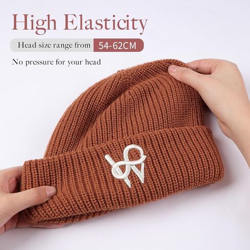 Womens Knit Beanie Hat Acrylic Winter Hats for Women Men Soft Warm Unisex Cuffed Beanie in Saudi Arabia