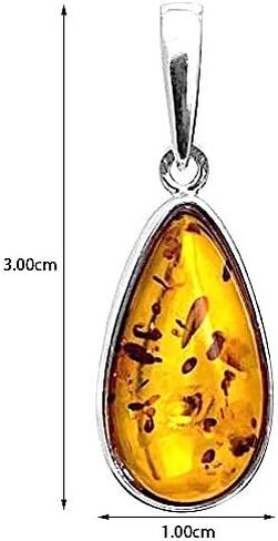 Ian and Valeri Co. Amber Sterling Silver Classic Earrings Pendant Necklace 18 Inches Jewelry Set in Saudi Arabia