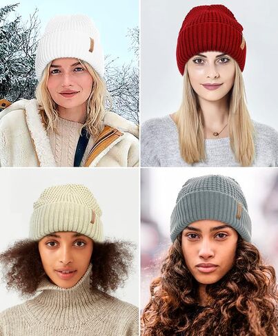 LAPI.ZAPI Winter Hat for Men Fleece Lined Skull Cap Cuff Beanie Outdoor Women Sports Cap in Saudi Arabia