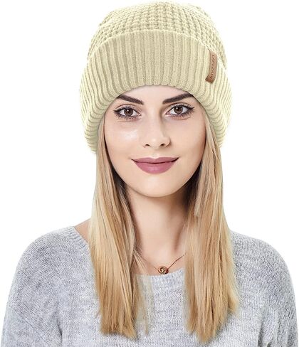LAPI.ZAPI Winter Hat for Men Fleece Lined Skull Cap Cuff Beanie Outdoor Women Sports Cap in Saudi Arabia