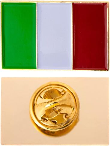 Italy Flag Lapel Pin Country Enamel Made of Metal Souvenir Hat Men Women Patriotic Italian (Rectangle Pin) in Saudi Arabia