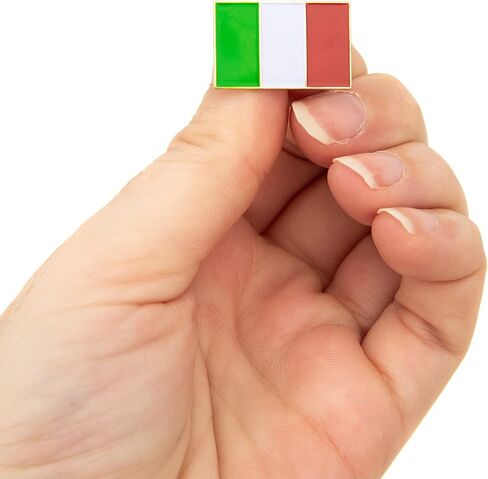 Italy Flag Lapel Pin Country Enamel Made of Metal Souvenir Hat Men Women Patriotic Italian (Rectangle Pin) in Saudi Arabia