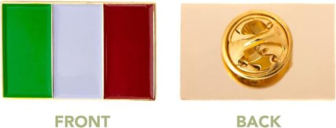 Italy Flag Lapel Pin Country Enamel Made of Metal Souvenir Hat Men Women Patriotic Italian (Rectangle Pin) in Saudi Arabia