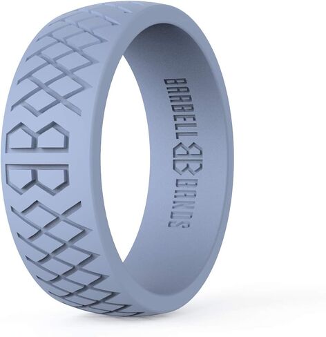 Barbell Bands Silicone Ring For Men | Premium Rubber Wedding Band | Perfect for Tactical Jobs, Weightlifting, Active Lifestyle in Kuwait