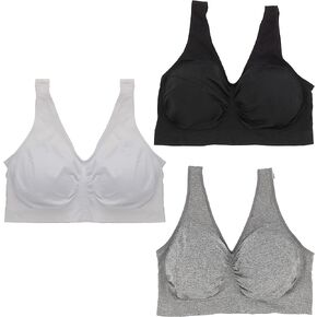 Delta Burke Intimates Women's Plus-Size Seamless Comfort Bra Set (3pr)