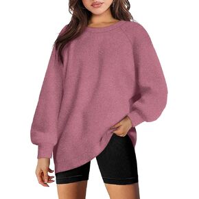 OFEEFAN Oversized Sweatshirt for Women Fleece Pullover Long Sleeve Tops Crewneck Casual 2023 Trendy Fall Clothes in Saudi Arabia
