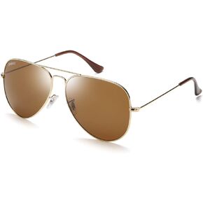 ZAMGIC Aviator Glass Lens Sunglasses,Military Style,UV400 Protection Sun Glasses for Men Women