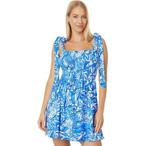 ثوب نسائي من Lilly Pulitzer ريفيرا رومبير أزرق تانغ فلوكينغ رائع MD مقاس واحد in Kuwait