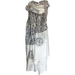 Indian Om Mantra Hand Block Printed Scarf Prayer Shawl