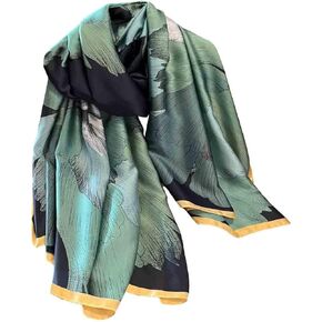 Pokeedioty Scarfs for Women Lightweight Head Scarf Fashion Scarves Elegant Floral Pattern Sunscreen Shawls and Wraps