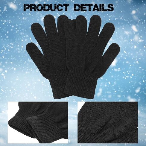 Seematn 50 Pairs Bulk Winter Magic Gloves, Knitted Winter Warm Gloves, Thick Knit Gloves for Adult Men Women Homeless Unisex in Saudi Arabia