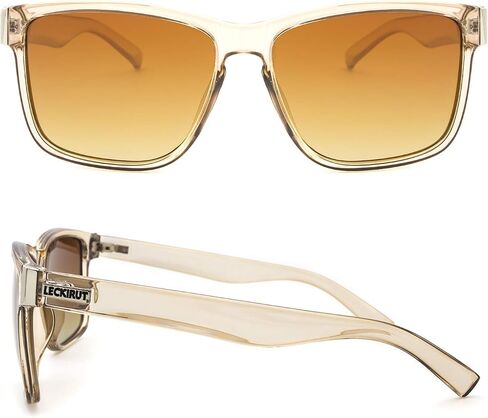LECKIRUT Vintage Square Polarized Sunglasses for Men Women Classic Retro Trendy Stylish Shades in Saudi Arabia