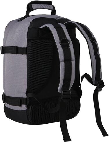 حقيبة سفر Cabin Max Metz Stowaway 20L مقاس 16x10x8 (40x25x20 سم) - حقيبة ظهر صغيرة/حقيبة عطلة نهاية الأسبوع مثالية لحمل الأمتعة تحت المقعد (رمادي أباتشي) in Kuwait