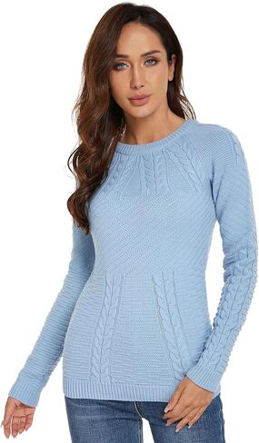 سترة نسائية من AmélieBoutik ذات فتحة رقبة دائرية وأكمام طويلة in Kuwait