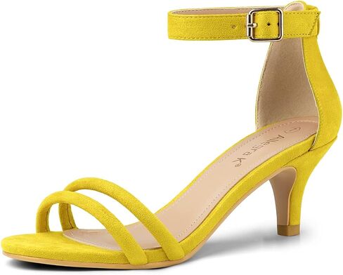 Allegra K Women's Kitten Heel Ankle Strap Sandals Shoes in Kuwait