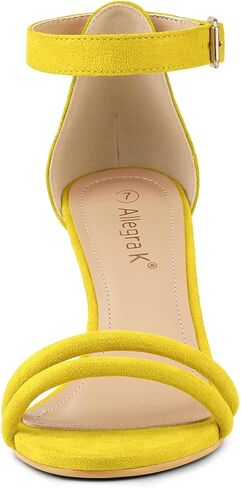 Allegra K Women's Kitten Heel Ankle Strap Sandals Shoes in Kuwait