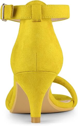Allegra K Women's Kitten Heel Ankle Strap Sandals Shoes in Kuwait