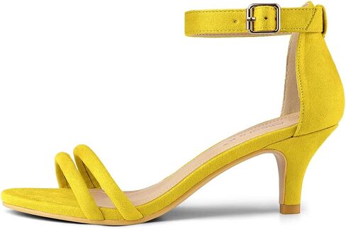 Allegra K Women's Kitten Heel Ankle Strap Sandals Shoes in Kuwait