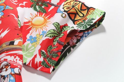 SSLR Men's Santa Claus Party Tropical Ugly Hawaiian Christmas Shirts in Saudi Arabia