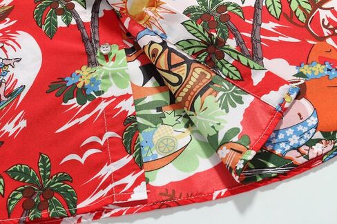 SSLR Men's Santa Claus Party Tropical Ugly Hawaiian Christmas Shirts in Saudi Arabia