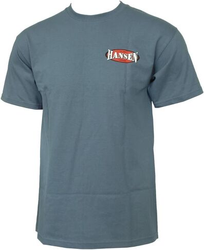 تي شيرت رجالي لركوب الأمواج بشعار جديد من Hansen Surfboards، بأكمام قصيرة، رقبة دائرية من القطن والبوليستر in Kuwait