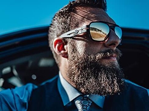 نظارات Gatorz Eyewear Stark الشمسية - إطار من الألومنيوم الأسود مع شعار التعتيم in Kuwait