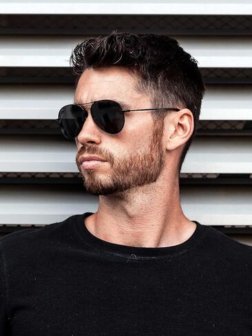 نظارات شمسية مستقطبة من فينسيرو للرجال - نظارات شمسية إيطالية للرجال، حماية 100% من الأشعة فوق البنفسجية، مقاومة للخدش، مضادة للانعكاس in Kuwait