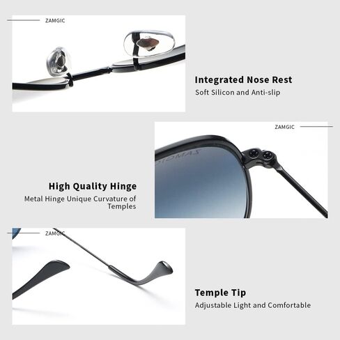 نظارات شمسية بعدسات زجاجية من ZAMGIC، طراز عسكري، نظارات شمسية للحماية من الأشعة فوق البنفسجية 400 للرجال والنساء in Kuwait