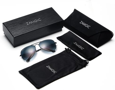 نظارات شمسية بعدسات زجاجية من ZAMGIC، طراز عسكري، نظارات شمسية للحماية من الأشعة فوق البنفسجية 400 للرجال والنساء in Kuwait