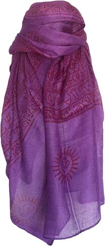 Indian Om Mantra Hand Block Printed Scarf Prayer Shawl in Saudi Arabia