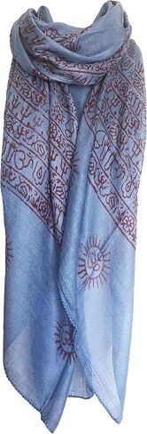 Indian Om Mantra Hand Block Printed Scarf Prayer Shawl in Saudi Arabia