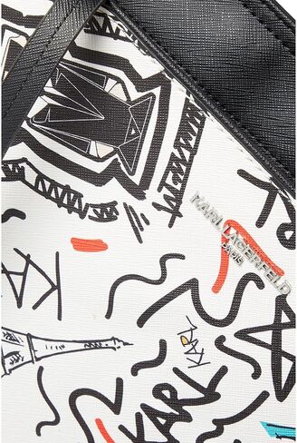 كارل لاجرفيلد شنطة توت باريس اديلي بيضاء كومبو مقاس واحد، ابيض كومبو، مقاس واحد, وايت كومبو, One Size in Kuwait