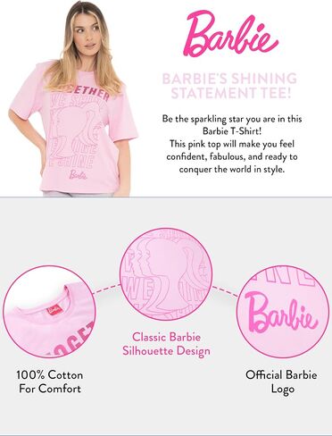 Barbie T Shirt Women Cotton Ladies Tshirt | Womens Summer Clothes | Official Merchandise in Saudi Arabia