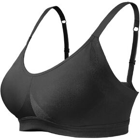 Lemef Women's Wireless Bra Underarm-Smoothing Bra No Underwire Seamless Lightly Lined Comfort Bra Wirefree