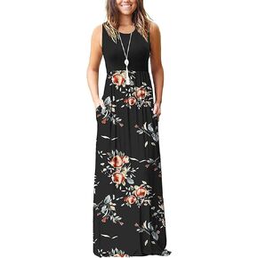 فساتين PCEAIIH نسائية طويلة الأكمام فضفاضة وجيوب ماكسي فساتين طويلة غير رسمية in Kuwait