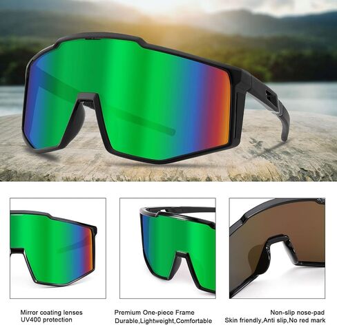 Karsaer Vision Sports Sunglasses Wraparound Glasses 80s Visor Shield Baseball Sunglasses for Youth Kids Teens 8-12 in Kuwait