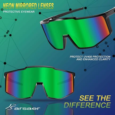 Karsaer Vision Sports Sunglasses Wraparound Glasses 80s Visor Shield Baseball Sunglasses for Youth Kids Teens 8-12 in Kuwait