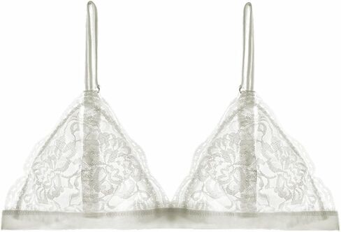 حمالة صدر من الدانتيل من EMY مع تمديدات رفيعة وحزام قابل للتعديل ومبطن مثير وجذاب على شكل مثلث من الدانتيل للنساء in Kuwait