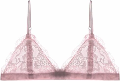 حمالة صدر من الدانتيل من EMY مع تمديدات رفيعة وحزام قابل للتعديل ومبطن مثير وجذاب على شكل مثلث من الدانتيل للنساء in Kuwait