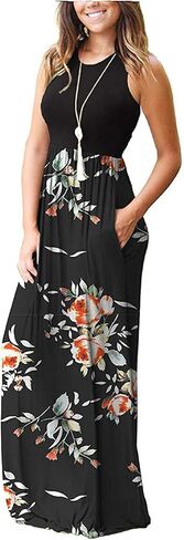 فساتين PCEAIIH نسائية طويلة الأكمام فضفاضة وجيوب ماكسي فساتين طويلة غير رسمية in Kuwait