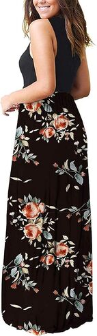 فساتين PCEAIIH نسائية طويلة الأكمام فضفاضة وجيوب ماكسي فساتين طويلة غير رسمية in Kuwait