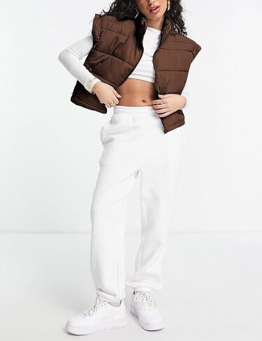 سترة منتفخة للنساء من Ailoqing سترات منتفخة بسحاب بدون أكمام ومبطنة مع جيوب in Kuwait