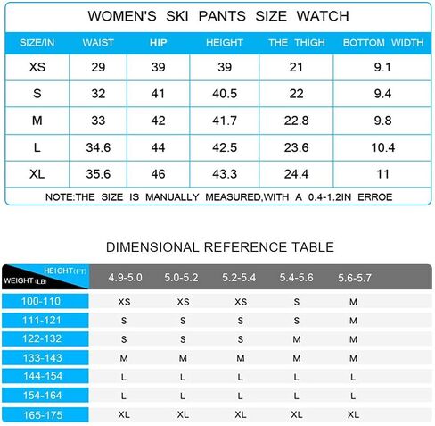 سروال SEARIPE النسائي المعزول للثلج مقاوم للماء وقابل للتعديل للتزلج على الجليد للرياضات الشتوية في الهواء الطلق in Kuwait