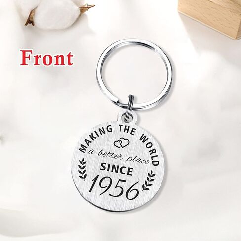ABNTY 67th Birthday Gifts for Women Men, 67 Year Old Birthday Keychain, Born in 1956 Gifts, 1956 Birthday Decorations in Saudi Arabia