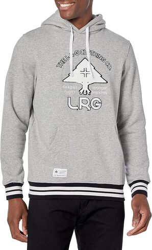 سويت شيرت بقلنسوة بشعار مجموعة الأبحاث المرتفعة للرجال من LRG in Kuwait